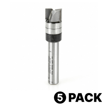 45475-S Amana Tool Carbide Tipped Flush Trim Plunge Bit, 5 Pack