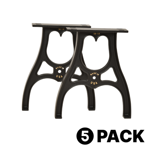 18" Cast Aluminum Table Legs (Michael), 5 Pack