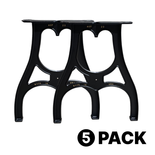 40" Cast Aluminum Bar Height Table Legs (Michael), 5 Pack