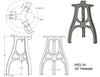 Cast Aluminum Pedestal Base (Eiffel)