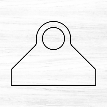 Tapered Round Charcuterie Board Handle Acrylic Router Template