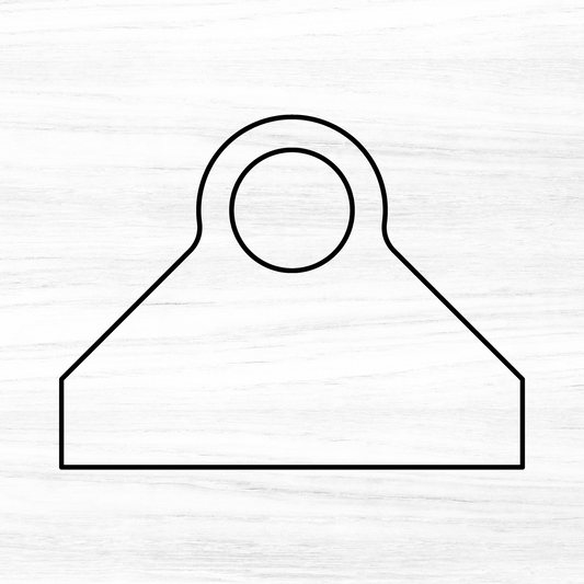 Tapered Round Charcuterie Board Handle Acrylic Router Template