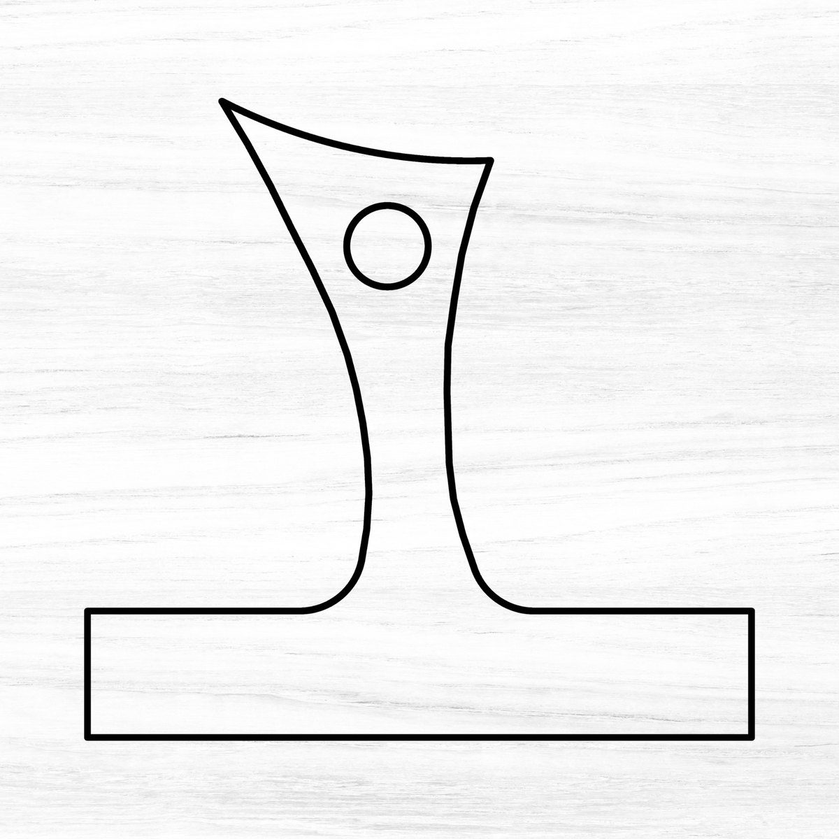 Swoosh Charcuterie Board Handle Acrylic Router Template — Bear Hollow Supply for Free Printable Charcuterie Board Handle Template