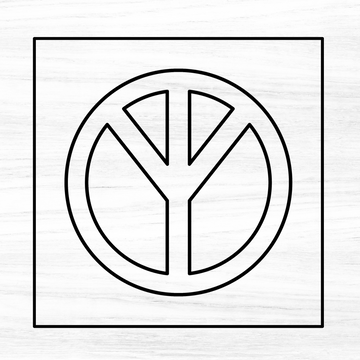 Peace Icon Acrylic Router Template