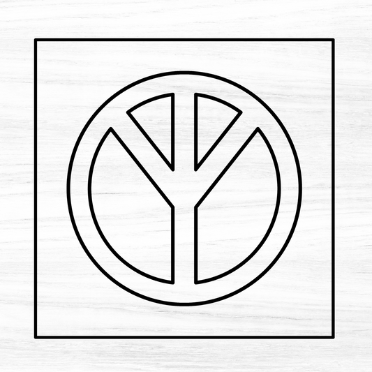Peace Icon Acrylic Router Template
