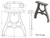 Cast Aluminum Table Legs (Michael)