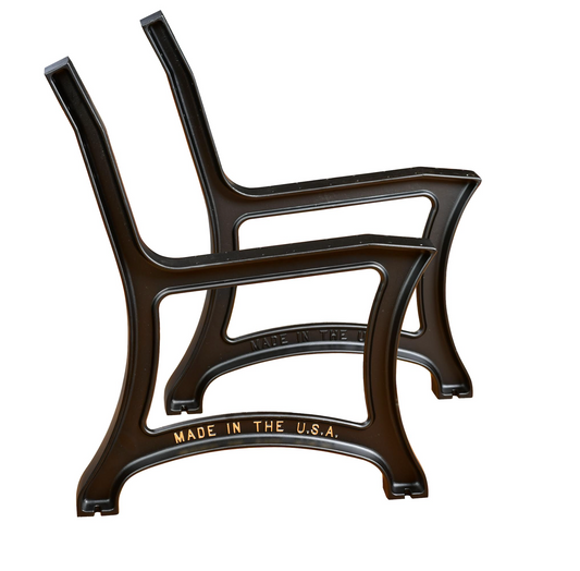 Cast Aluminum Park Bench Legs (Brunswick), Set of 2