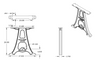 Winter Edition 28" Cast Aluminum Table Legs (Lewis), Set of (2)