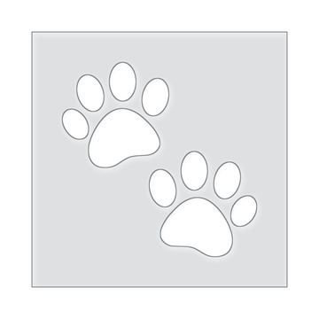 Double Paw Prints Acrylic Router Template
