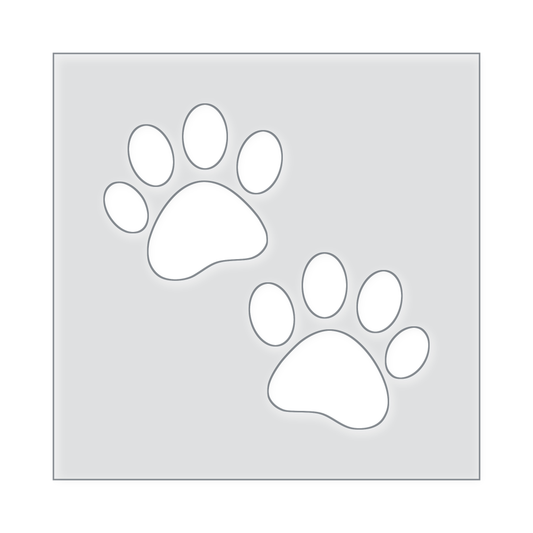 Double Paw Prints Acrylic Router Template