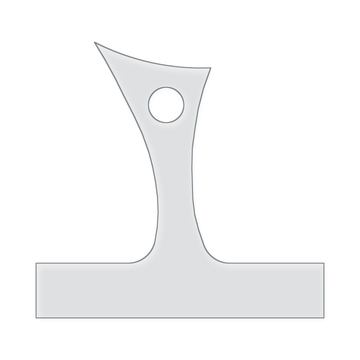 Swoosh Charcuterie Board Handle Acrylic Router Template