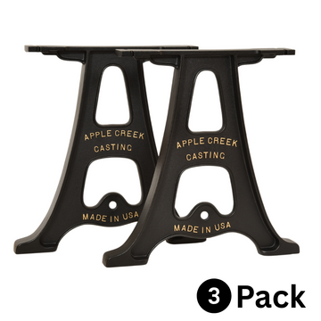 28" Cast Aluminum Table Legs (Lewis), 3 Pack
