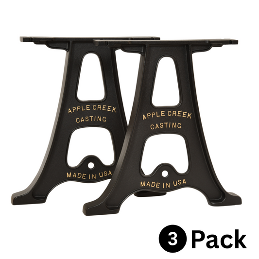 28" Cast Aluminum Table Legs (Lewis), 3 Pack
