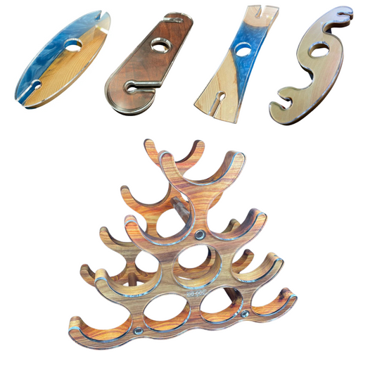 Wine Caddy Multi Pack Router Templates, 5 Pack