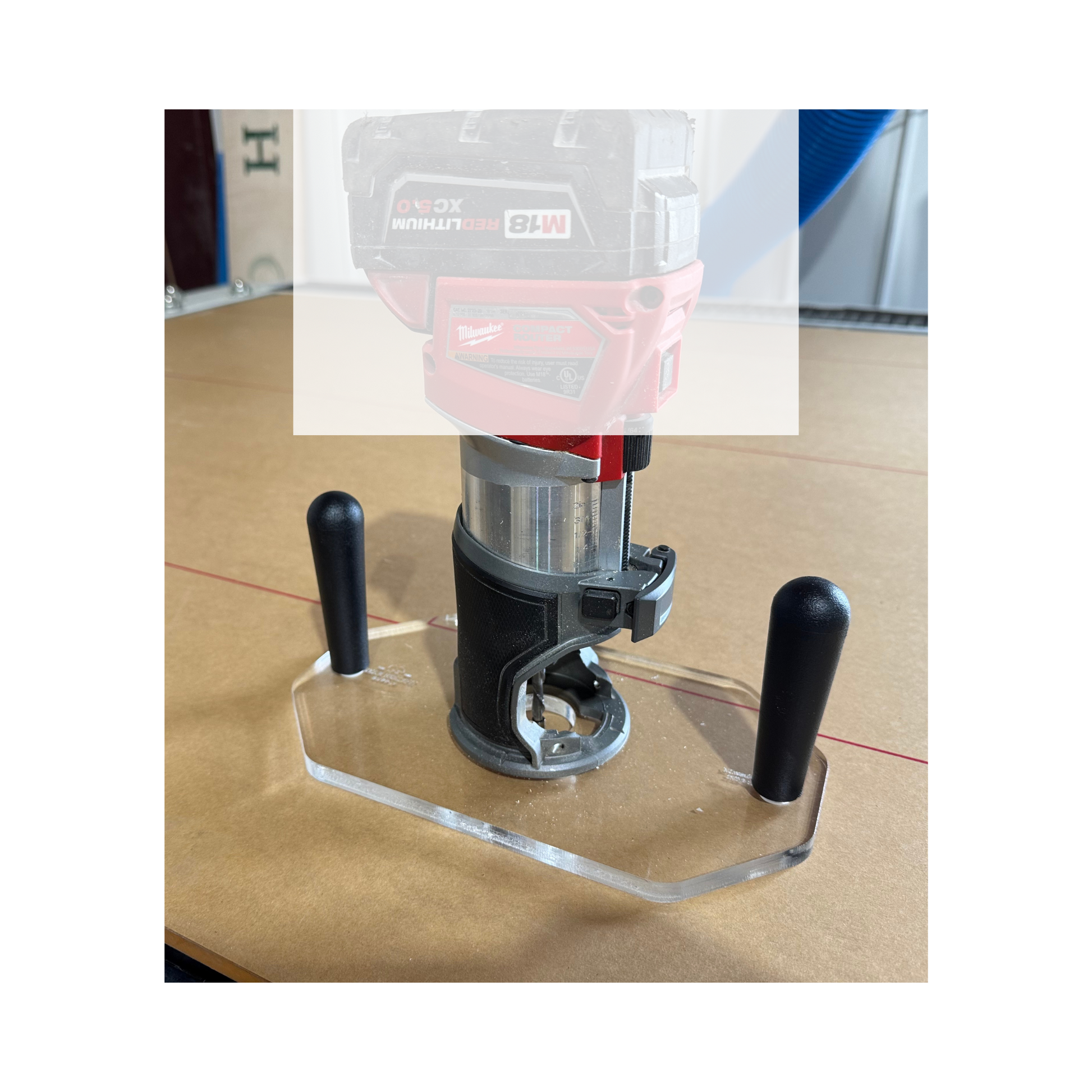 Router Base Plate With Handles For Bauer 23121E-B Trim Router – Bear ...