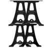 Cast Aluminum Table Legs With Bench Legs Bundle (Lewis Collection)