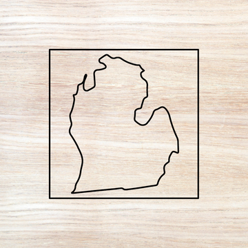 Michigan Mitten Acrylic Router Template