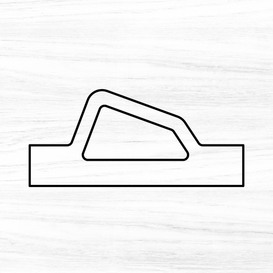 Modern Angular Charcuterie Board Handle Acrylic Router Template