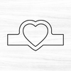 Modern Heart Charcuterie Board Handle Acrylic Router Template