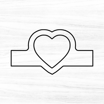 Modern Heart Charcuterie Board Handle Acrylic Router Template
