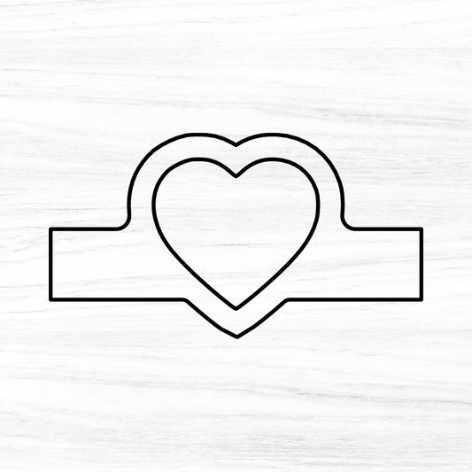 Modern Heart Charcuterie Board Handle Acrylic Router Template