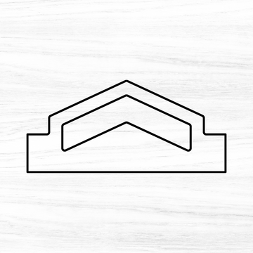 Modern Chevron Charcuterie Board Handle Acrylic Router Template
