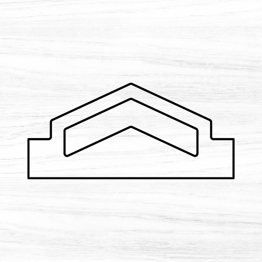 Modern Chevron Charcuterie Board Handle Acrylic Router Template