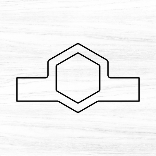 Modern Hexagon Charcuterie Board Handle Acrylic Router Template