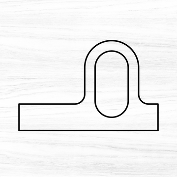 Modern Oval Charcuterie Board Handle Acrylic Router Template