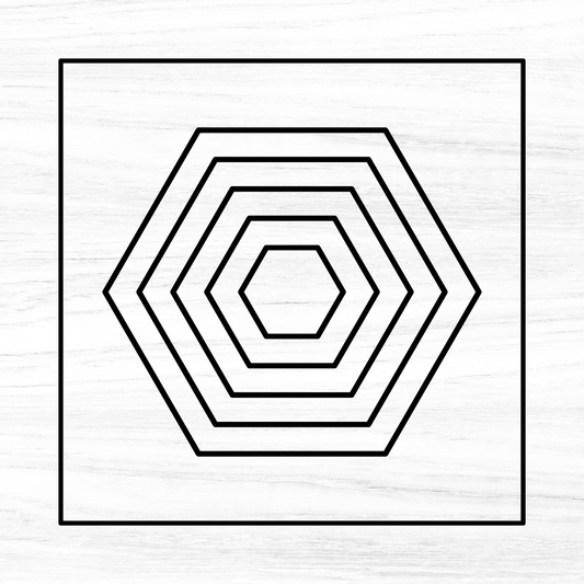 Multi Hexagon Acrylic Router Template
