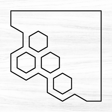 Hexagon Charcuterie Board Handle Acrylic Router Template