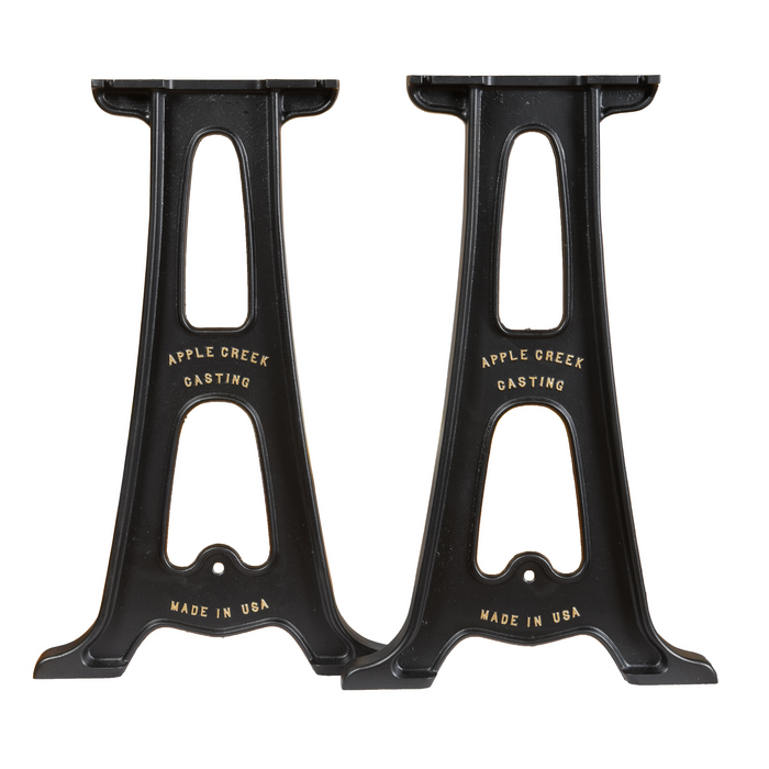 28" Cast Aluminum Narrow Table Legs (Lewis), Set of 2