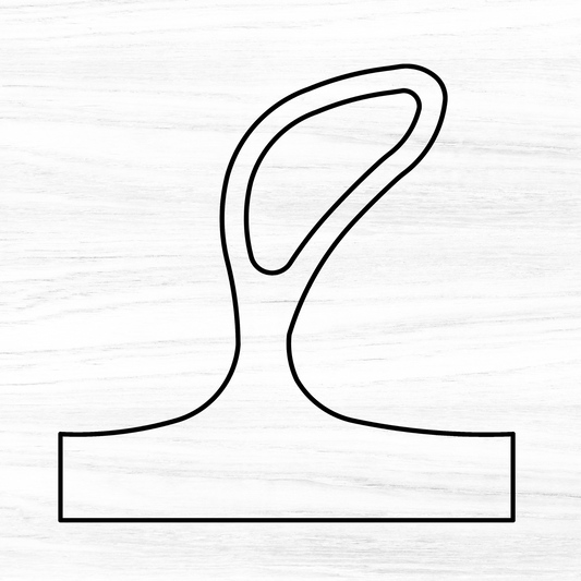 Oblong Charcuterie Board Handle Acrylic Router Template