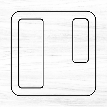 Double Rectangle Charcuterie Board Handle Acrylic Router Template
