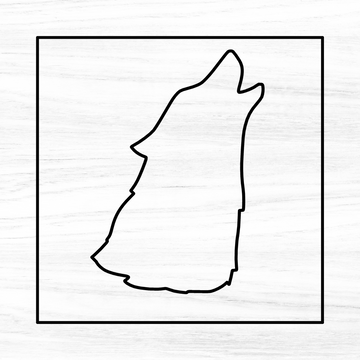 Howling Wolf Head Acrylic Router Template