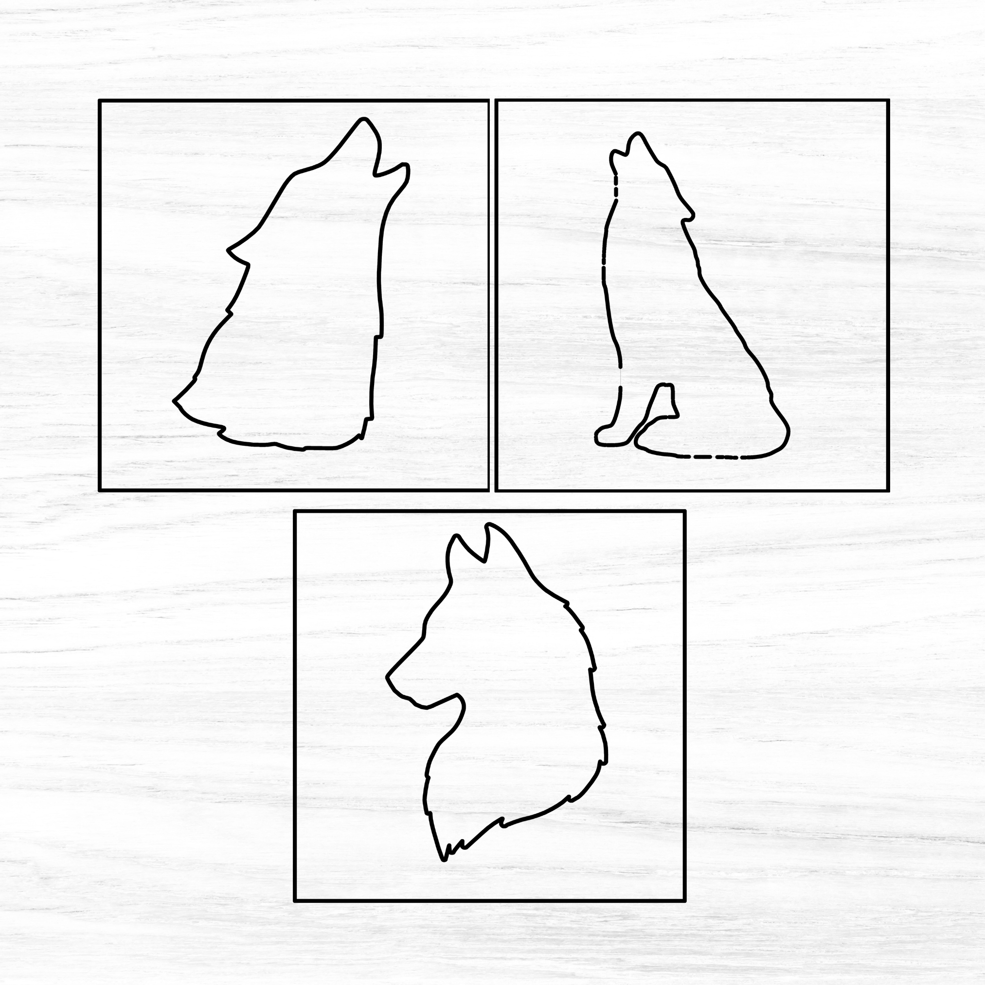 Wolf Routing Template Wolf Router Template Inlays, Multi Pack, 3 Pack – Bear Hollow Supply