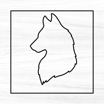 Wolf Portrait Acrylic Router Template