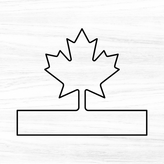 Maple Leaf Charcuterie Board Handle Acrylic Router Template