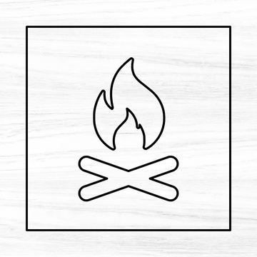 Camp Fire Acrylic Router Template