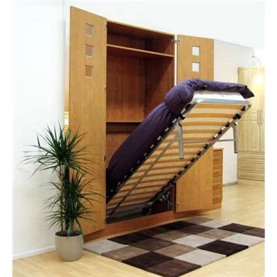 Descending Bed for Use Behind Bi-Fold Doors