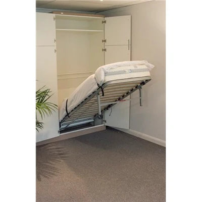 Descending Bed for Use Behind Bi-Fold Doors