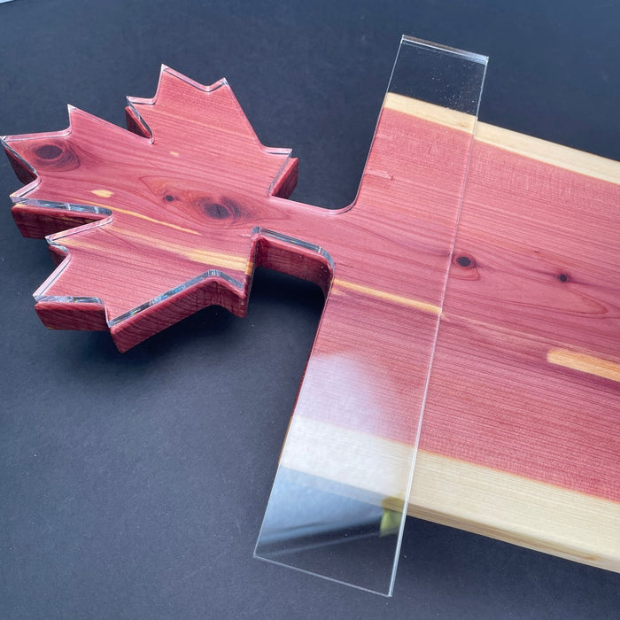 Maple Leaf Charcuterie Board Handle Acrylic Router Template
