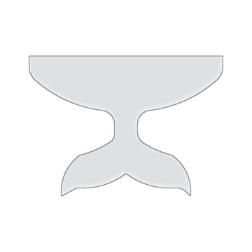Whale Tail Charcuterie Board Handle Acrylic Router Template