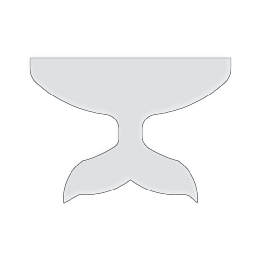 Whale Tail Charcuterie Board Handle Acrylic Router Template