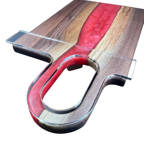 Modern Oval Charcuterie Board Handle Acrylic Router Template