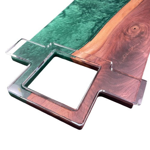 Modern Square Charcuterie Board Handle Acrylic Router Template