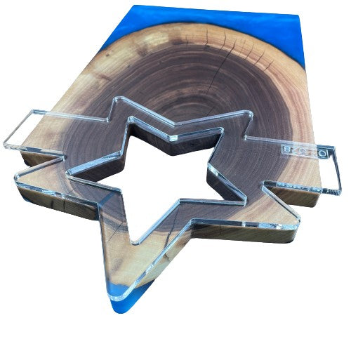 Modern Star Charcuterie Board Handle Acrylic Router Template