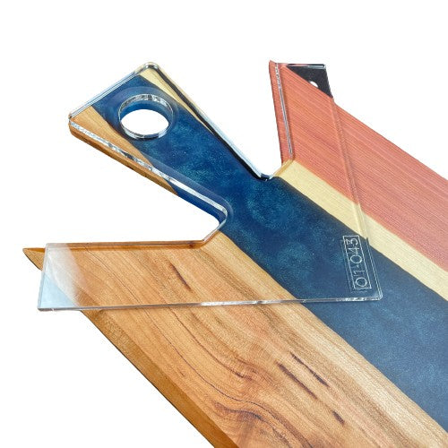 Geometric Corner Charcuterie Board Handle Acrylic Router Template