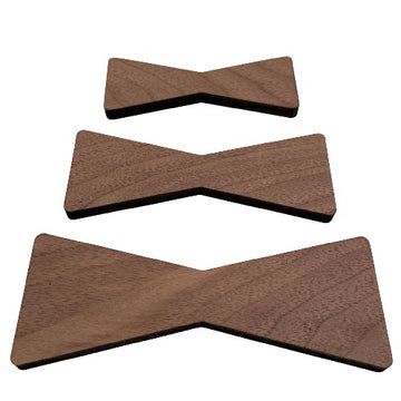 Walnut Bow Tie Single Inlay For Bow Tie Acrylic Router Templates ( Small, Medium,Large )