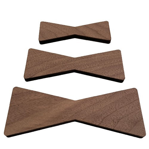 Walnut Bow Tie Inlays For Bow Tie Acrylic Router Templates